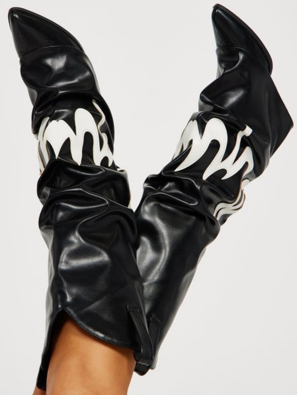 Women's high Cossack boots in a modern, accent design